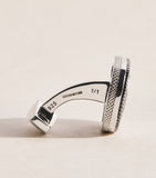 Tateossian sterling silver fossil palm cufflinks, UK version
