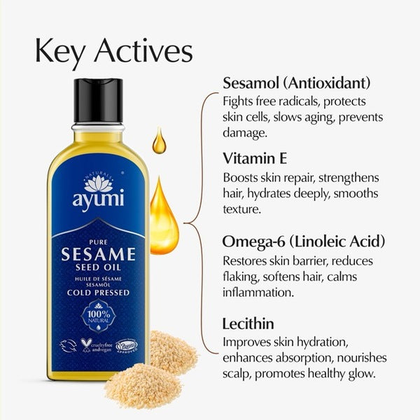 Ayumi Pure Sesame Seed Oil 150ml - British product