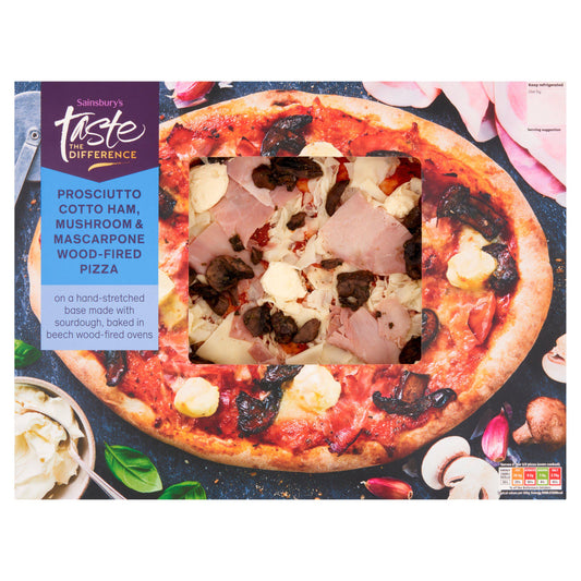 Sainsbury's Prosciutto Mushroom & Mascarpone Pizza, Taste the Difference 480g GOODS Sainsburys   