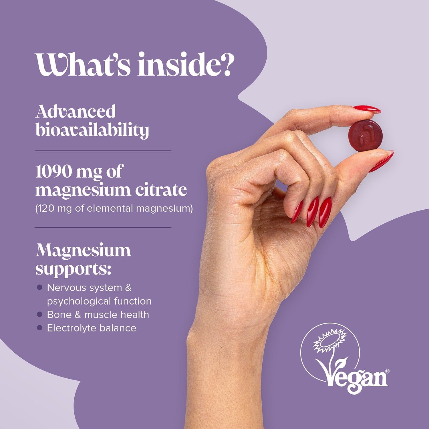 Novomins Magnesium SF Raspberry Flavoured 60 Gummies - 998846