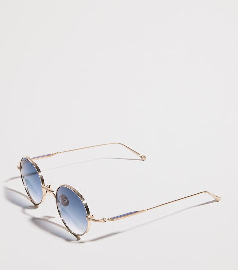 Matsuda M3168 round sunglasses in titanium, UK version