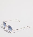 Matsuda M3168 round sunglasses in titanium, UK version