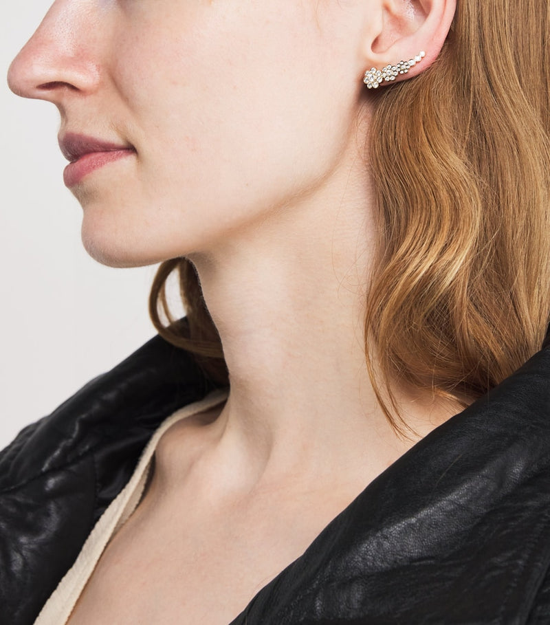 Sophie Bille Brahe single left earring yellow gold diamonds (British brand)