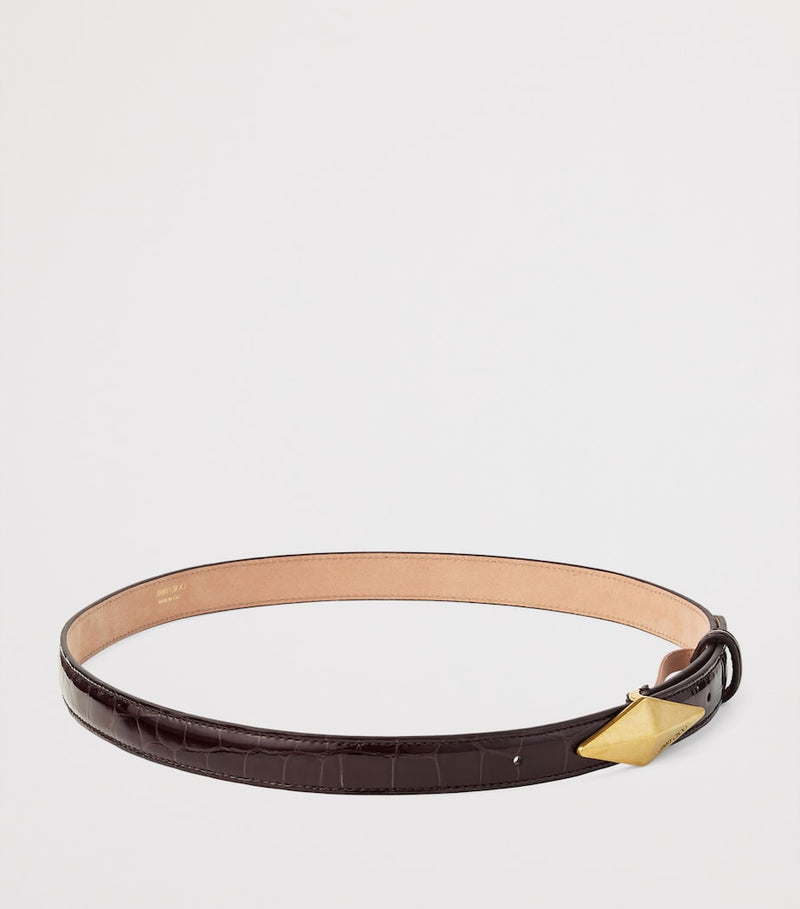 Jimmy Choo leather diamond clasp belt, UK version