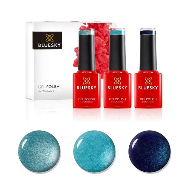 Bluesky Mini Trio Teals gel polish 5ml - British product