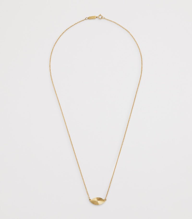 Jennifer Meyer evil eye necklace 18kt gold diamond, imported from the UK