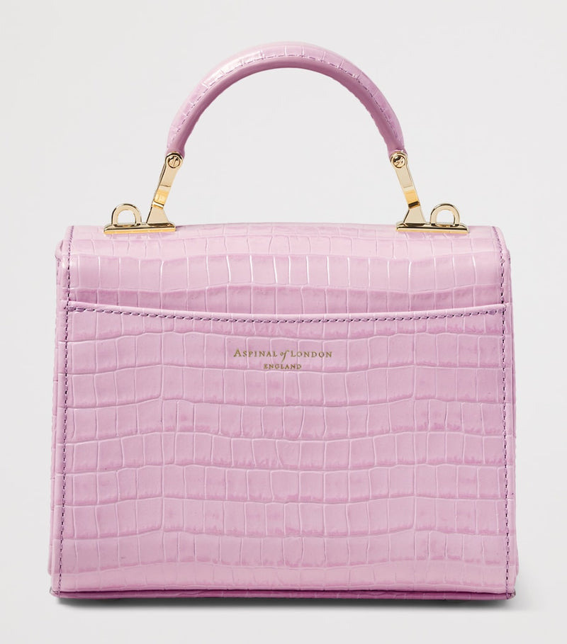 Aspinal of London mini leather Mayfair top-handle bag, imported from the UK