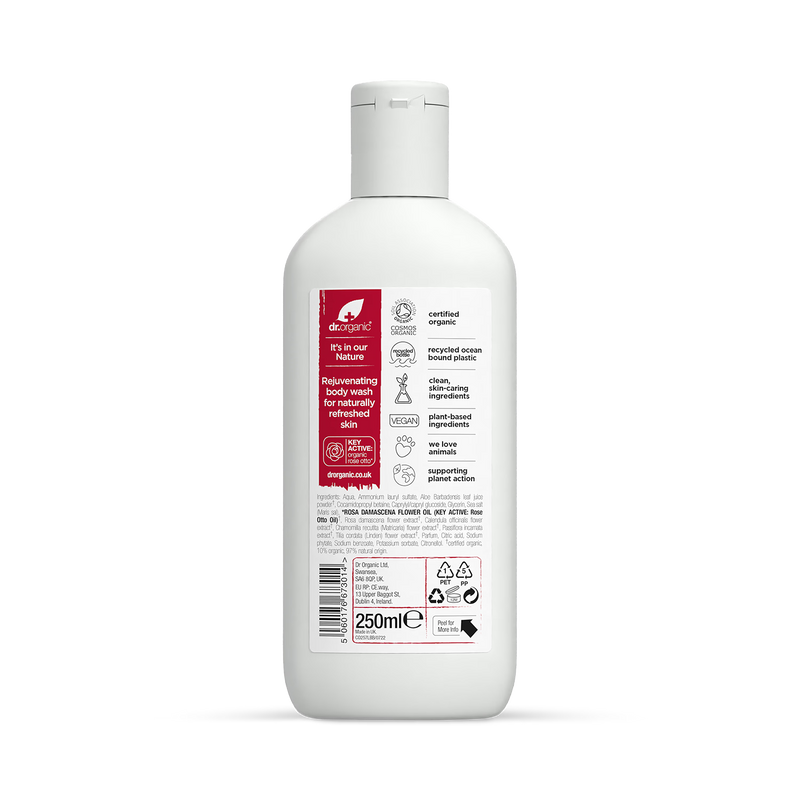 Dr Organic Rose Otto Body Wash 250ml
