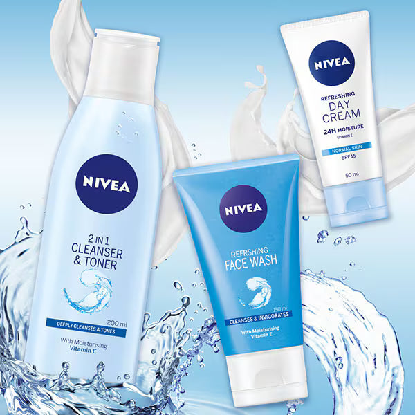 Nivea Cleanser & Toner Normal Skin 200ml, imported from the UK