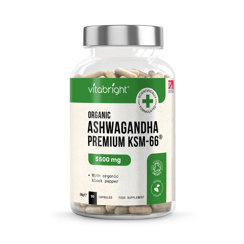 VitaBright Ashwagandha KSM-66 supplement 90 capsules - British product