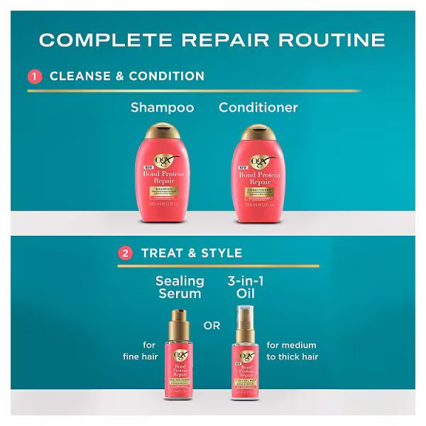 ogx Bond Protein Repair Lightweight Conditioner 385ml, imported from the UK