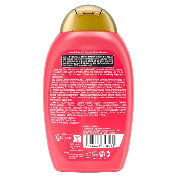 ogx Bond Protein Repair Lightweight Conditioner 385ml, imported from the UK