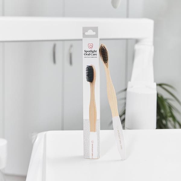 Spotlight Oral Care bamboo toothbrush, UK version