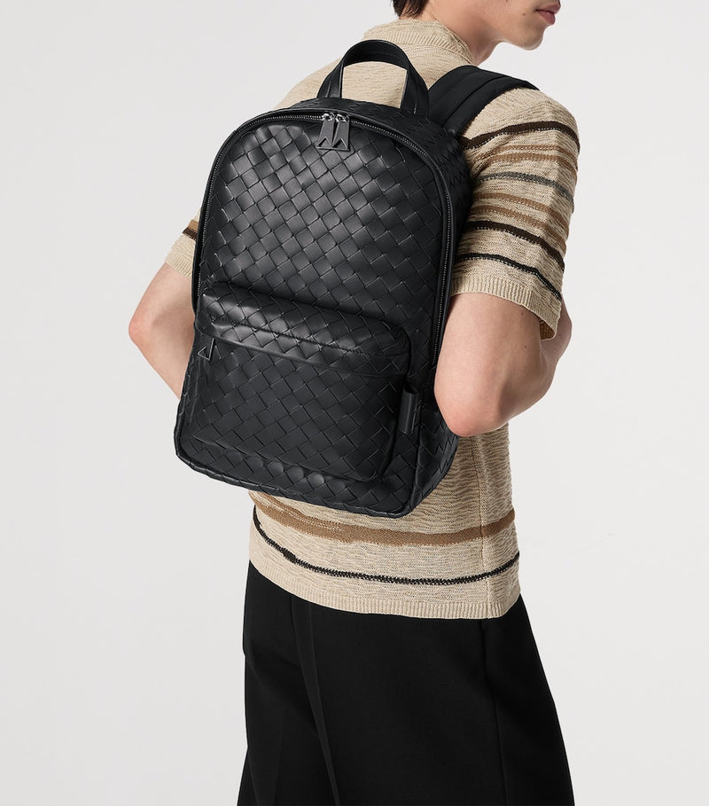 Bottega Veneta Small Intrecciato Leather Backpack, UK version