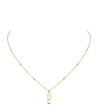Messika Move Uno yellow gold diamond necklace 0.13ct (British brand)