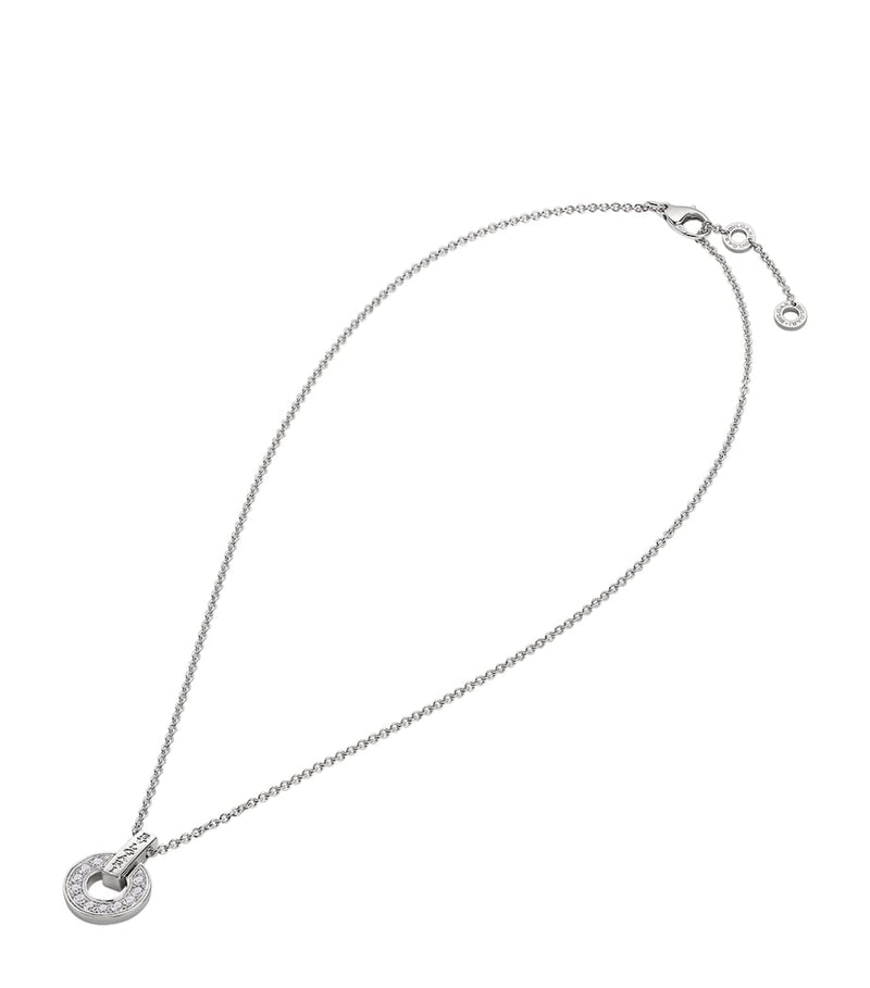 Bvlgari Bvlgari necklace white gold pavé diamonds (British brand)