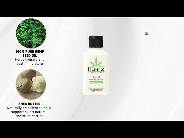 Hempz herbal body moisturizer mini original 66ml, imported from the UK