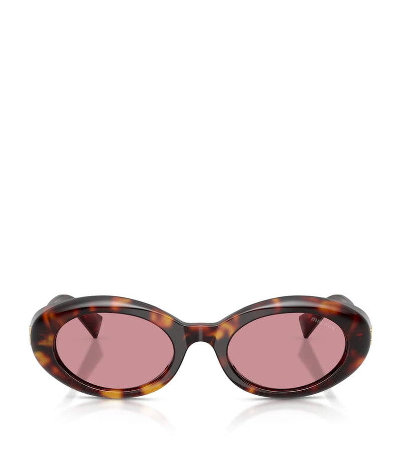 Miu Miu oval wrap-around acetate sunglasses (British brand)