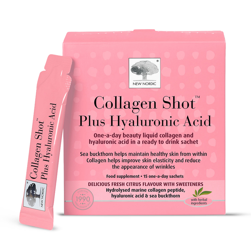 New Nordic Collagen Shot Fresh Citrus 15 Sachets, imported from the UK