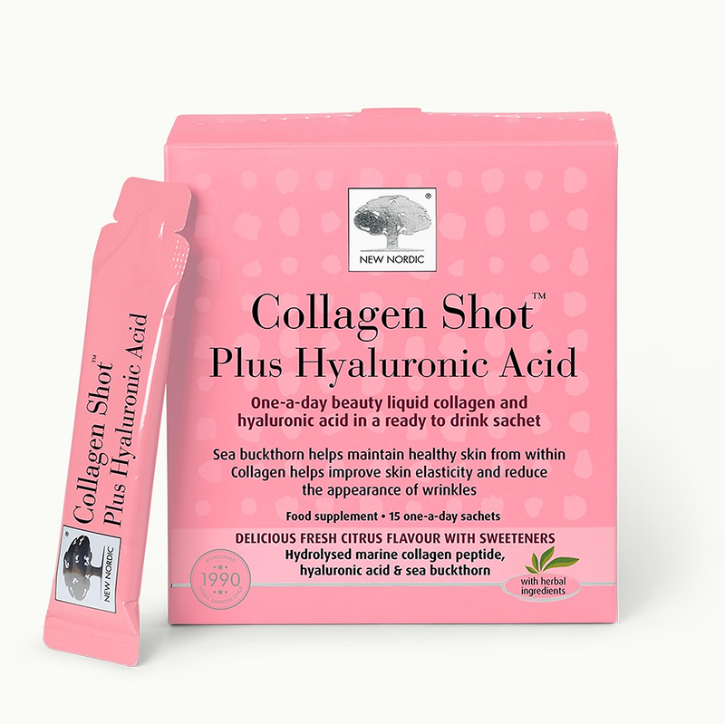 New Nordic Collagen Shot Fresh Citrus 15 Sachets, imported from the UK