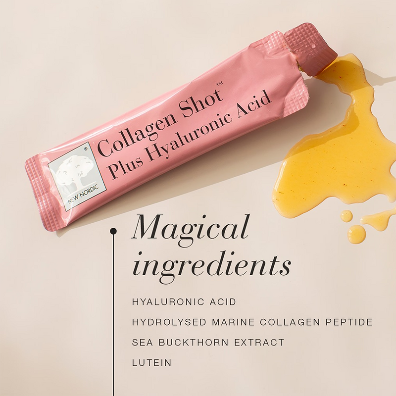 New Nordic Collagen Shot Fresh Citrus 15 Sachets, imported from the UK