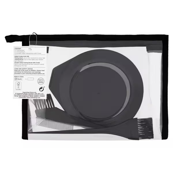 Superdrug Hair Tinting Tool Kit with Bowl and Brushes (British brand)