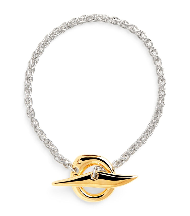 Tom Wood Robin bracelet sterling silver gold pendant UK version
