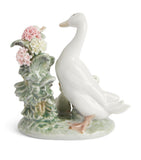 Lladró How Do You Do figurine with duck family and snail, UK version
