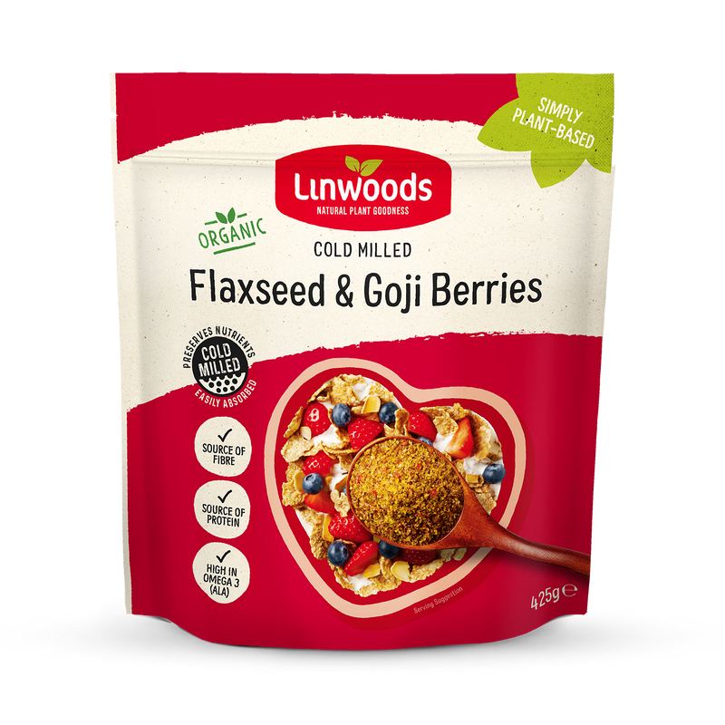 Linwoods milled flaxseed goji berries 425g, imported from the UK
