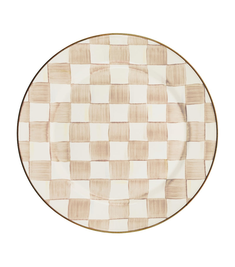 MacKenzie-Childs charger plate Mocha Check 30.5cm, UK version