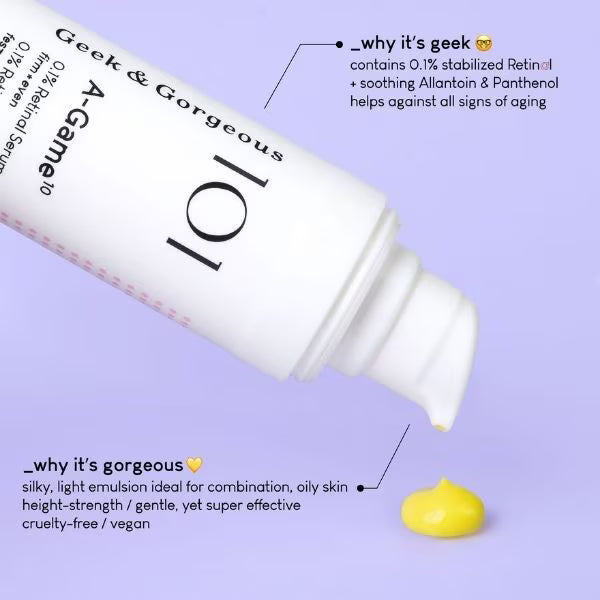 Geek & Gorgeous 101 A-Game 0.1% Retinal Serum 30ml, UK version