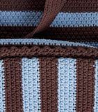 Sandro Paris crochet striped tote bag, imported from the UK