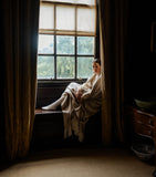 Araminta Campbell alpaca-blend Woodland Inkcap throw 150cm x 230cm - British product