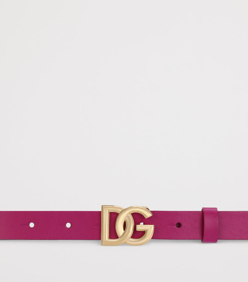 Dolce&Gabbana Kids calfskin belt with DG buckle 2cm (British brand)