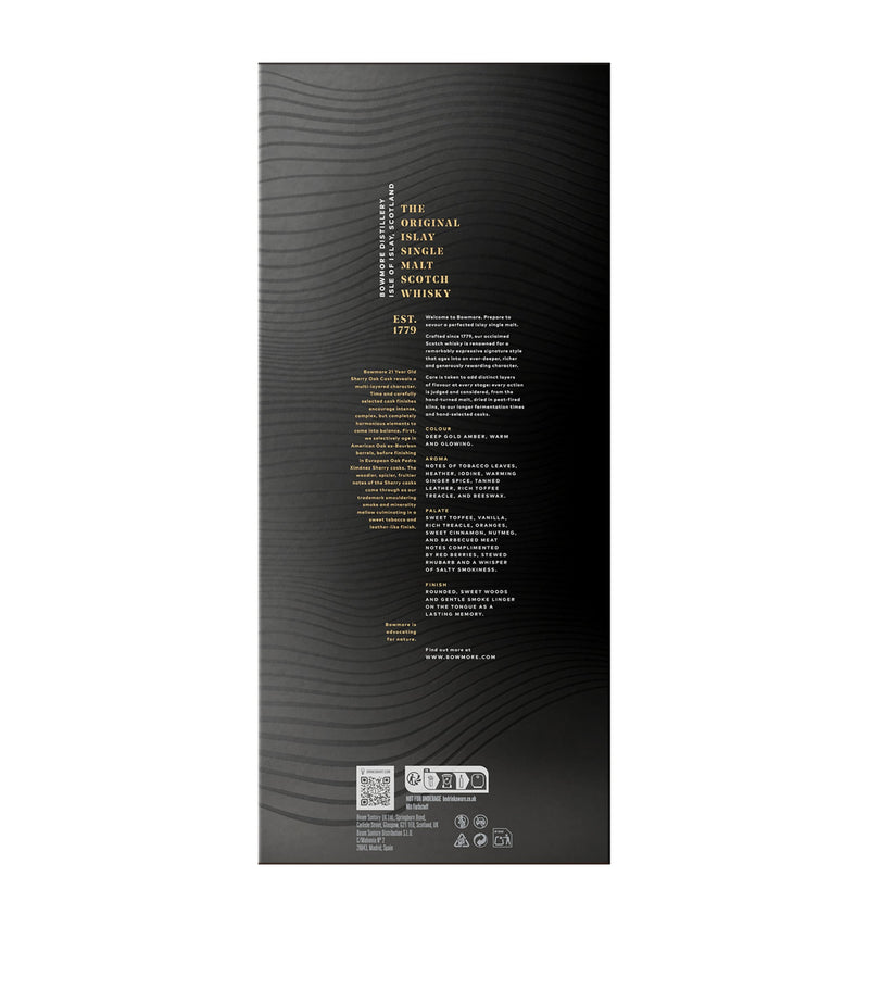Bowmore 21-Year-Old Sherry Oak Cask Scotch Whisky 70cl - British product