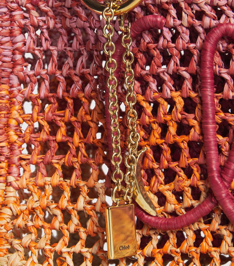 Chloé Raffia Summer Banana tote bag, imported from the UK