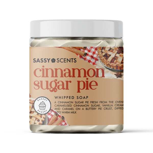 Sassy Scents Whipped Soap Cinnamon Sugar Pie 115g (British brand)