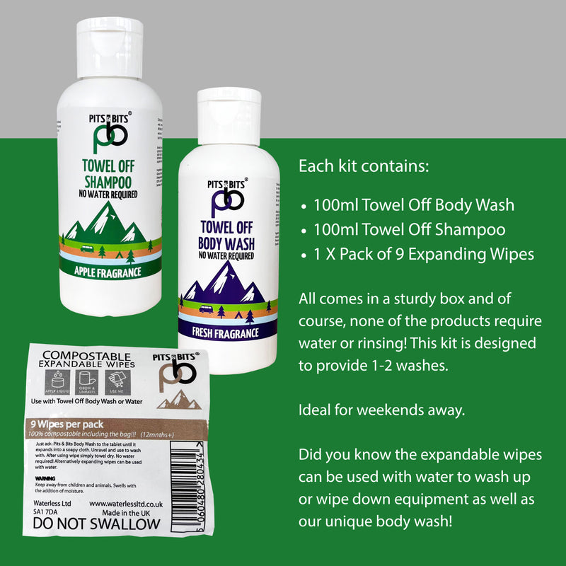 Pits & Bits Filthy Festival Wash Kit hygiene kit - British product