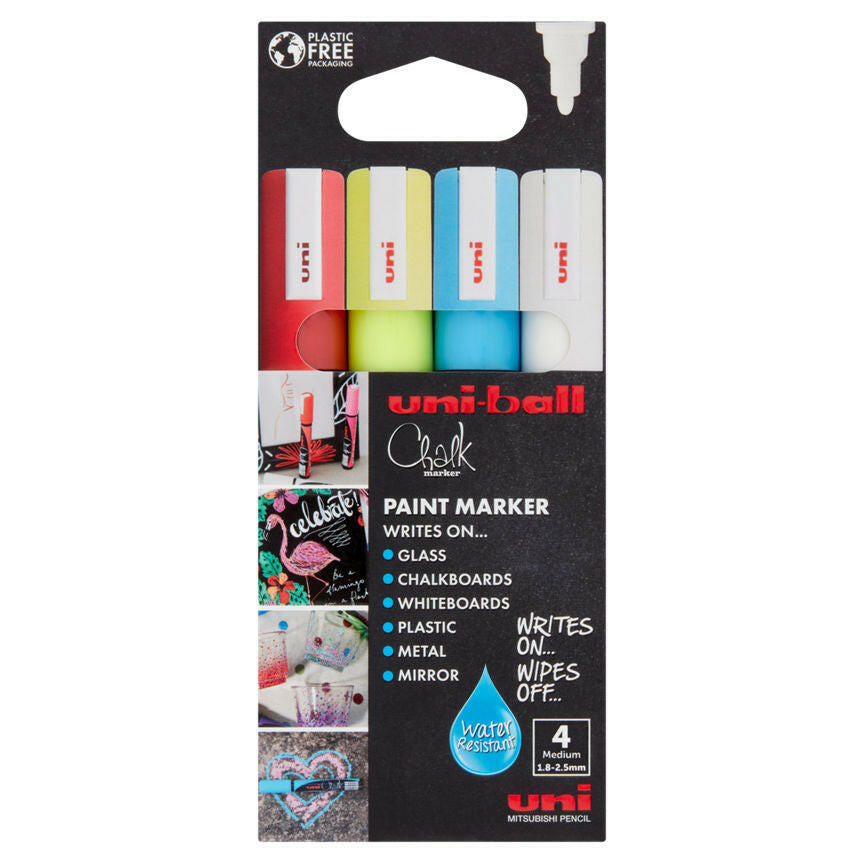 uni-ball 4 Chalk Marker Assorted Office Supplies ASDA
