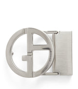 Harrods Giorgio Armani Brushed Palladium-Plated GA Logo Belt Buckle (Approx. H4cm x W6cm)- Buy online at McGrocer