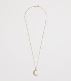 Jennifer Meyer moon necklace in yellow gold with diamonds (British brand)