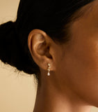 Astrid & Miyu yellow gold diamond earrings 14-karat - British product