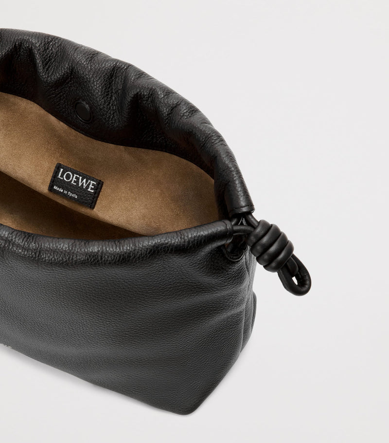 LOEWE Flamenco shoulder bag in leather with knotted drawstrings - British product