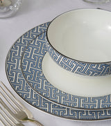 Harrods Set of 2 Geometric Print Dessert Plates 21cm Diameter- Buy online at McGrocer