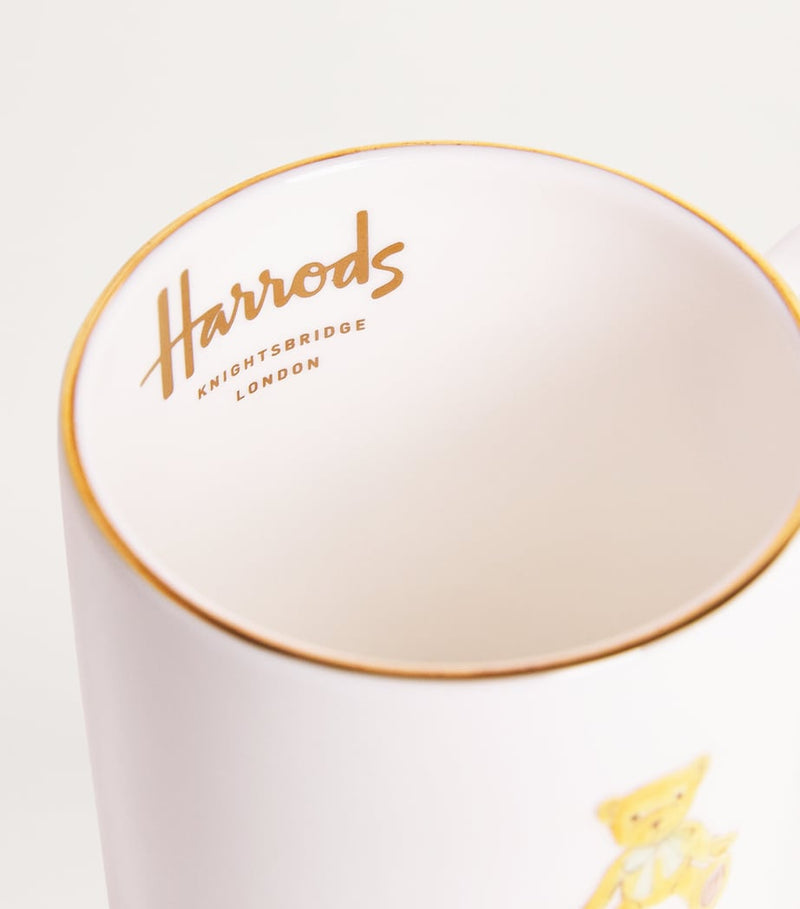 Harrods Henry Bear ceramic kids mug with gold tone rim - British product