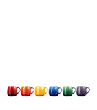 Le Creuset stoneware rainbow mugs set of 6, UK version