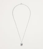 The Ouze sterling silver necklace with raw sapphires 50cm - British product