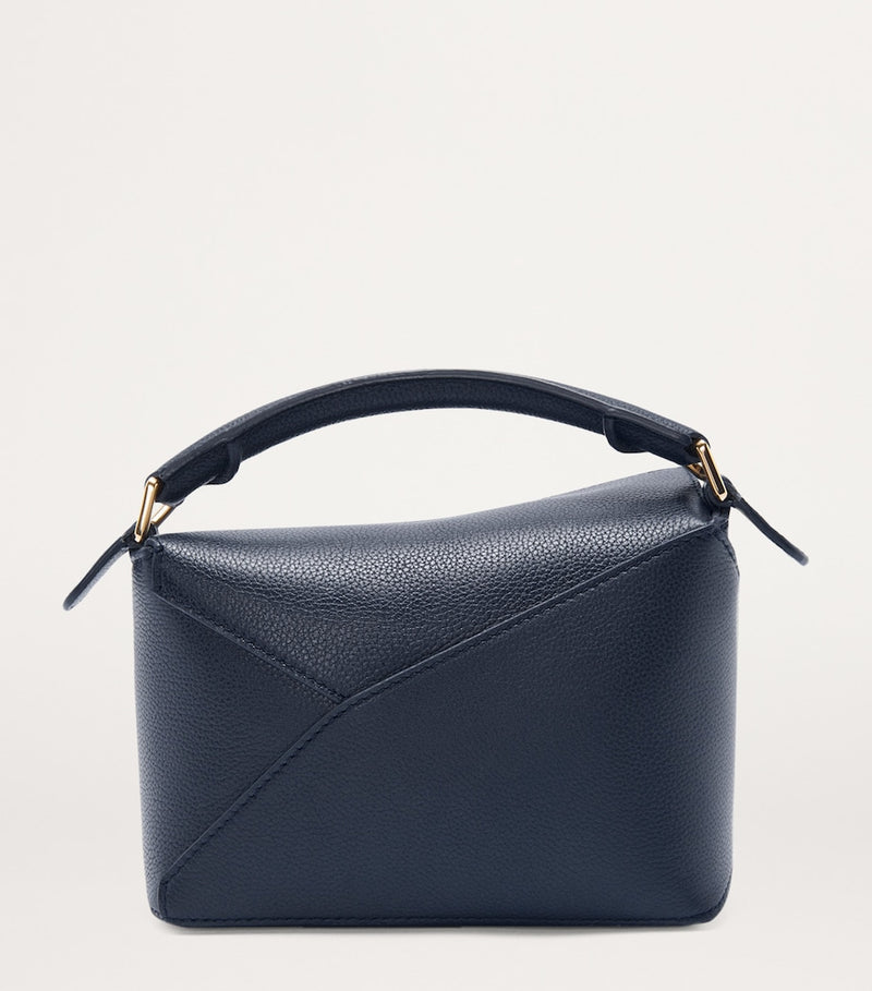 LOEWE Mini Puzzle Edge top-handle bag in calfskin, imported from the UK