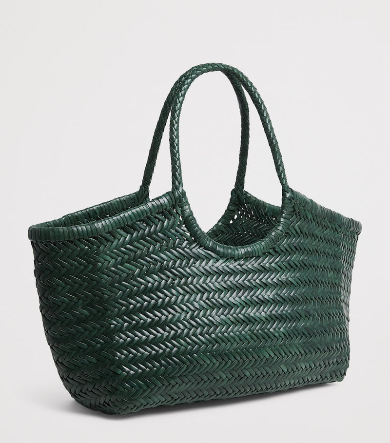Dragon Diffusion large leather woven Nantucket tote bag (British brand)