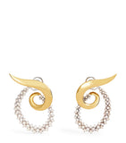 Yeprem Yellow Gold and Diamond Golden Strada Earrings